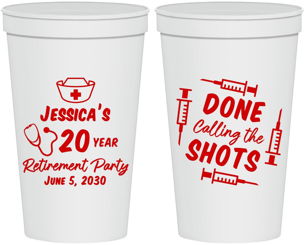 Personalized Retirement 22 oz Stadium Cups - Nurse | 150026