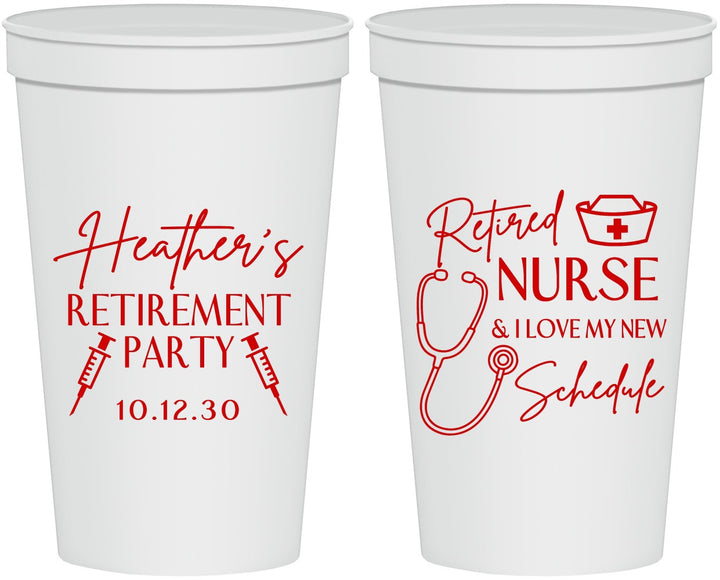 Personalized Retirement 22 oz Stadium Cups - Nurse | 150028