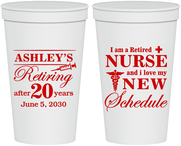 Personalized Retirement 22 oz Stadium Cups - Nurse | 150029