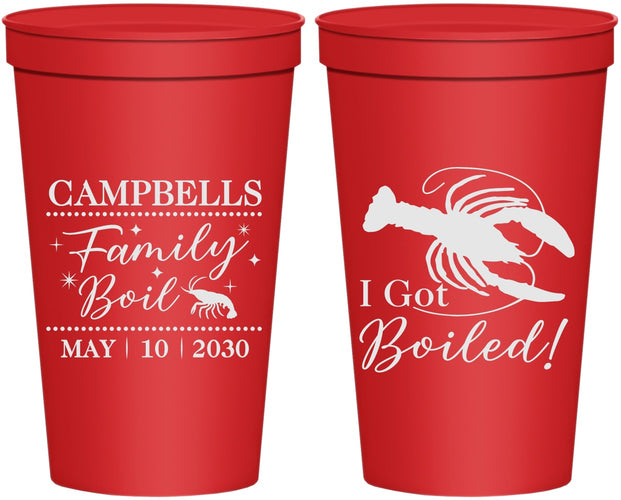 Personalized Family Reunion 22 oz Stadium Cups - Crawfish Boil | 160008