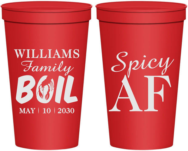 Personalized Family Reunion 22 oz Stadium Cups - Crawfish Boil | 160009