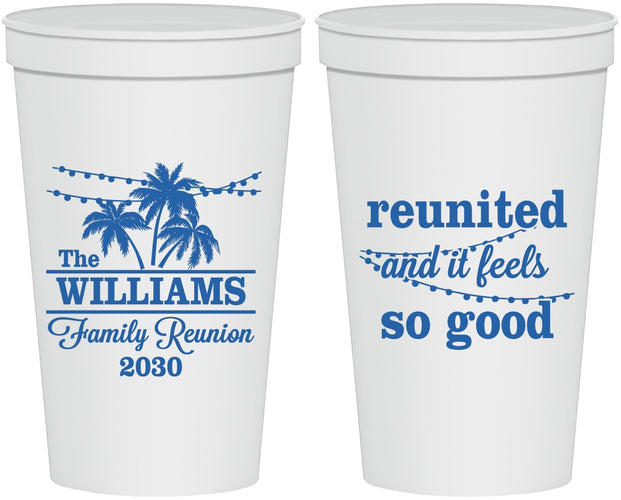 Personalized Family Reunion 22 oz Stadium Cups - Beach Reunited | 160010