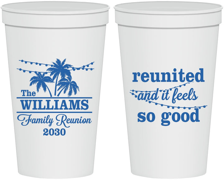 Personalized Family Reunion 22 oz Stadium Cups - Beach Reunited | 160010