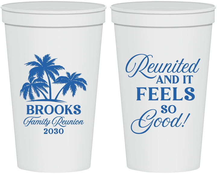 Personalized Family Reunion 22 oz Stadium Cups - Beach Reunited | 160017