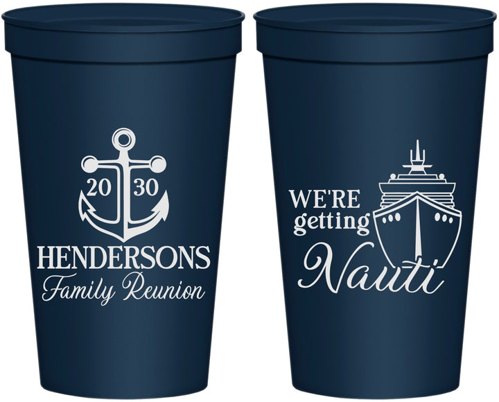 Personalized Family Reunion 22 oz Stadium Cups - Cruise Nautical | 160021