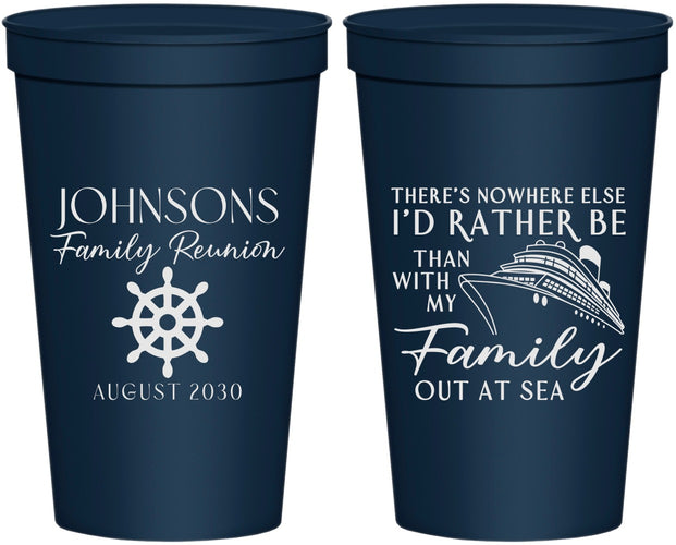 Personalized Family Reunion 22 oz Stadium Cups - Cruise Nautical | 160024