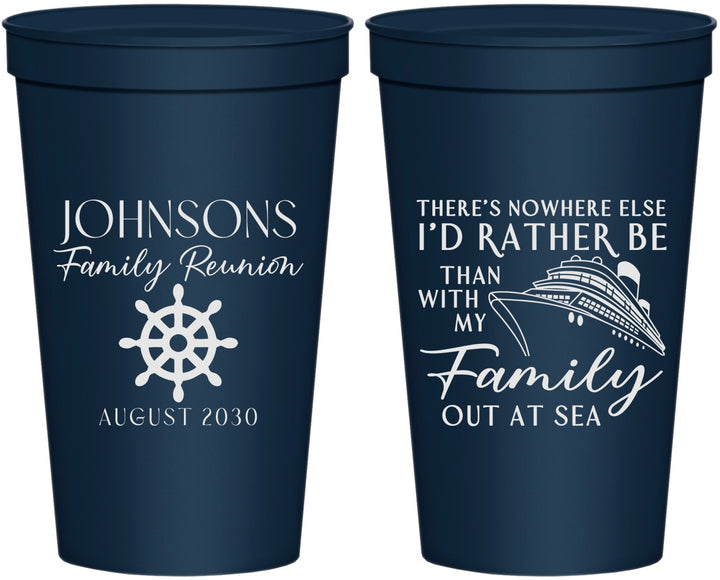 Personalized Family Reunion 22 oz Stadium Cups - Cruise Nautical | 160024
