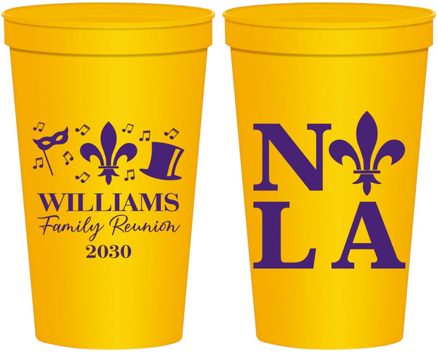 Personalized Family Reunion 22 oz Stadium Cups - New Orleans | 160031