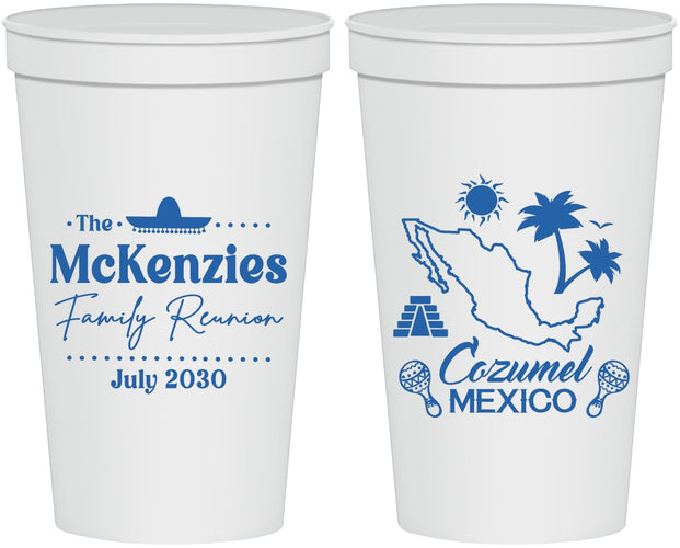 Personalized Family Reunion 22 oz Stadium Cups - Mexico | 160033