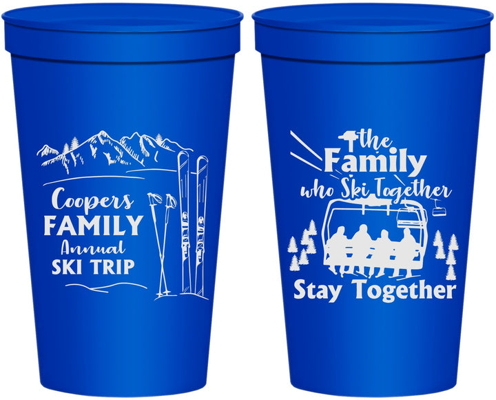 Personalized Family Reunion 22 oz Stadium Cups - Ski Trip | 160041