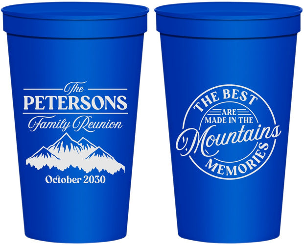 Personalized Family Reunion 22 oz Stadium Cups - Mountains | 160043