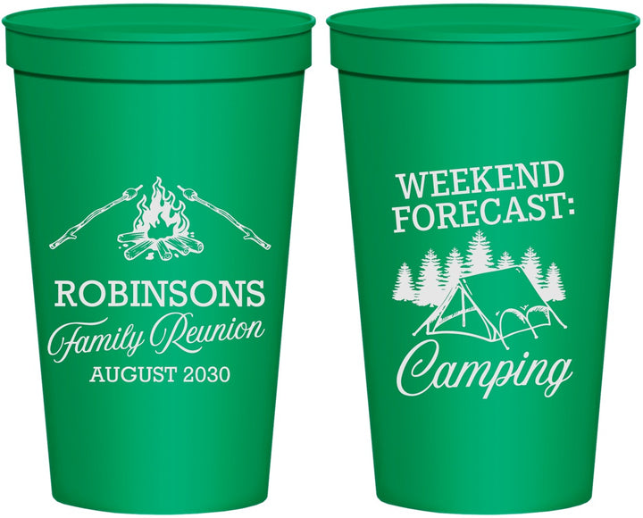 Personalized Family Reunion 22 oz Stadium Cups - Camping | 160044
