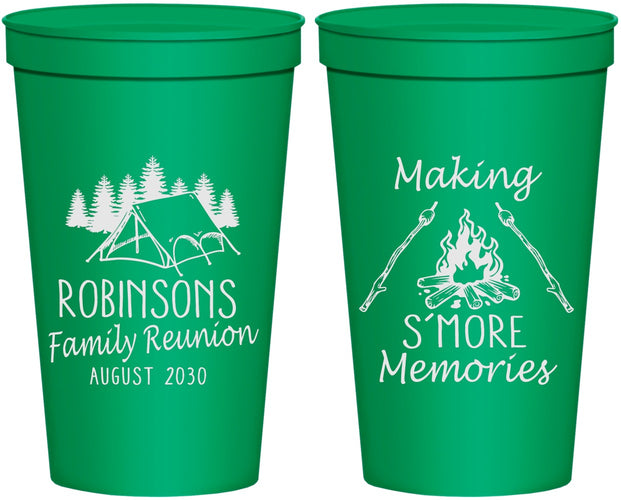 Personalized Family Reunion 22 oz Stadium Cups - Camping | 160046