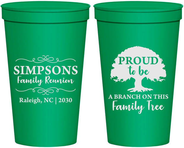 Personalized Family Reunion 22 oz Stadium Cups - Family Tree | 160050