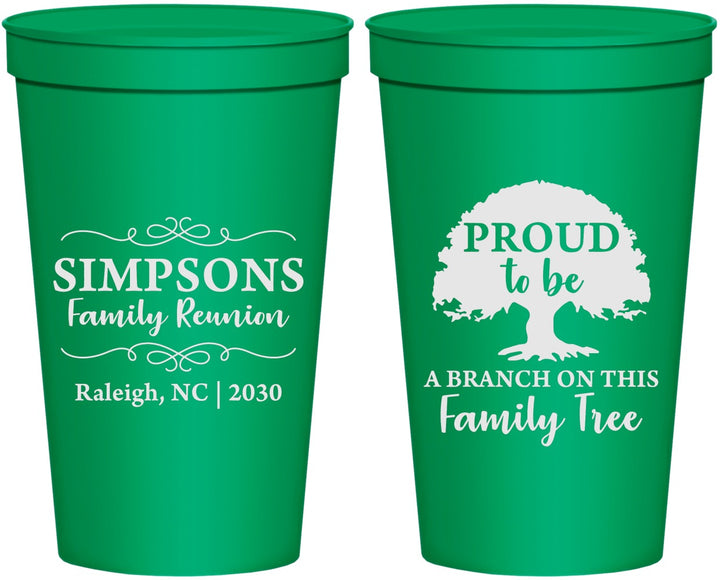 Personalized Family Reunion 22 oz Stadium Cups - Family Tree | 160050