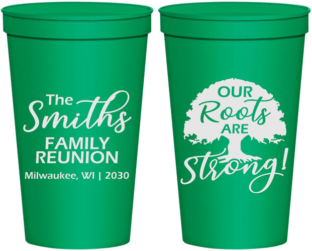 Personalized Family Reunion 22 oz Stadium Cups - Our Roots Are Strong | 160051