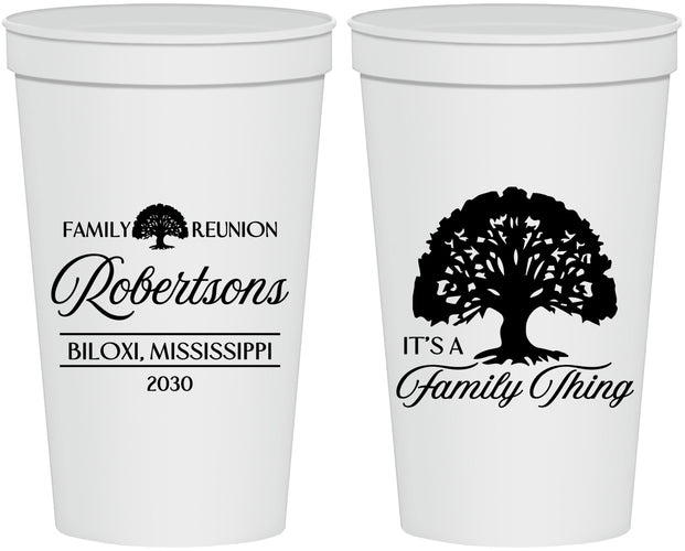 Personalized Family Reunion 22 oz Stadium Cups - Tree Family Thing | 160054