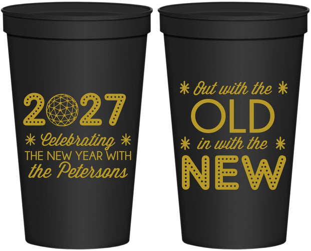 Personalized New Years 22 oz Stadium Cups - 2027 Out With The Old | 170000