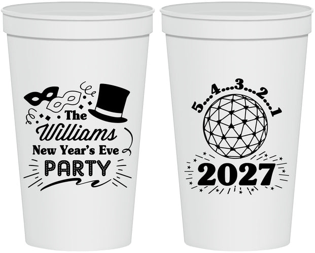 Personalized New Years 22 oz Stadium Cups - 2027 Ball | 170005