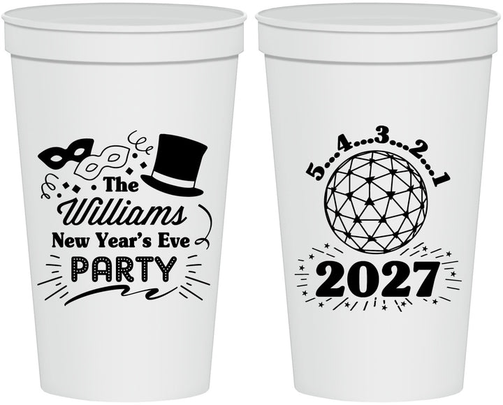 Personalized New Years 22 oz Stadium Cups - 2027 Ball | 170005