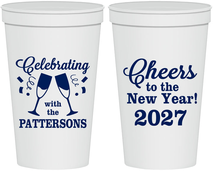 Personalized New Years 22 oz Stadium Cups - 2027 Cheers | 170011