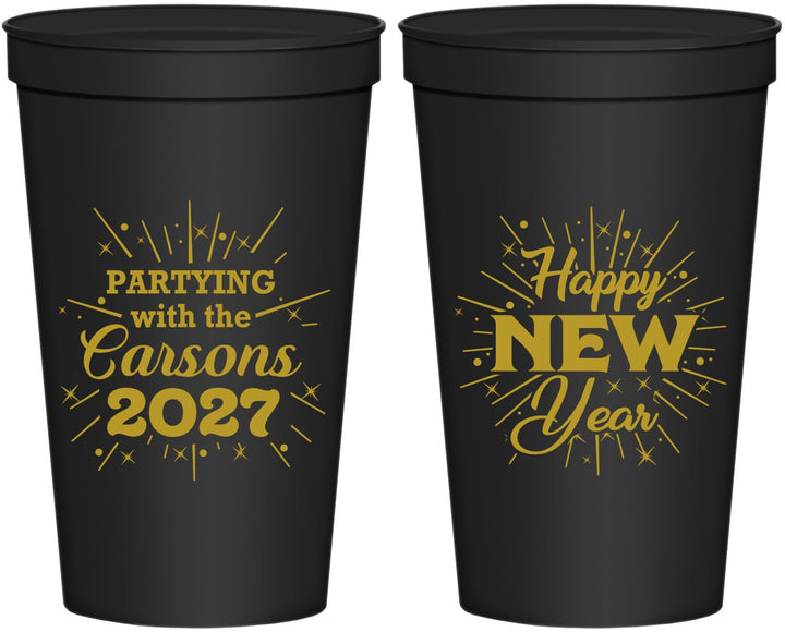 Personalized New Years 22 oz Stadium Cups - 2027 Nye | 170020