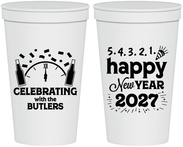 Personalized New Years 22 oz Stadium Cups - 2027 Countdown | 170021