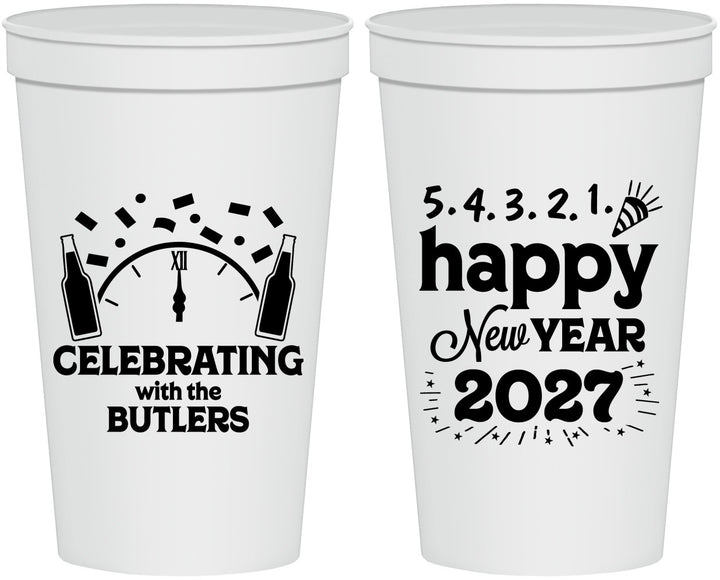 Personalized New Years 22 oz Stadium Cups - 2027 Countdown | 170021