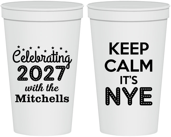 Personalized New Years 22 oz Stadium Cups - 2027 Nye | 170025