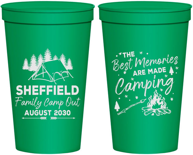 Personalized Family Vacation 22 oz Stadium Cups - Camping Park | 180015
