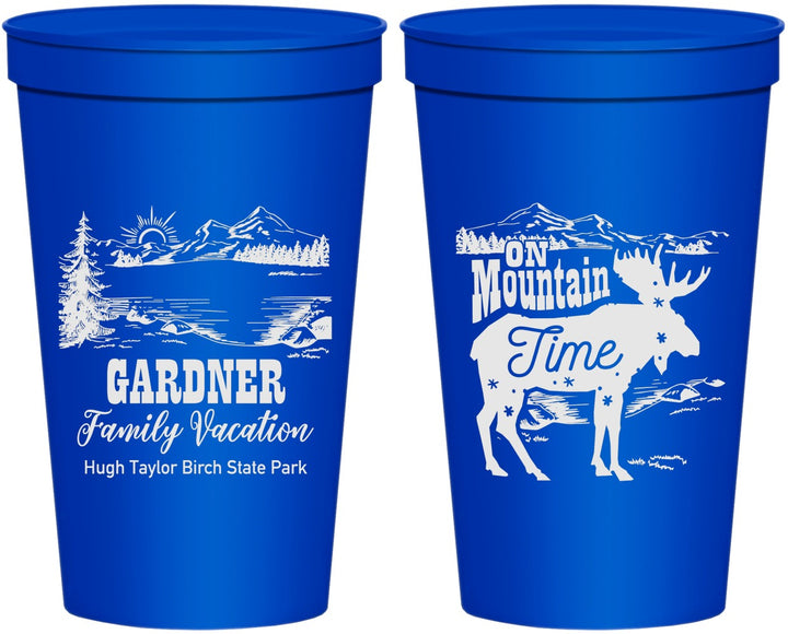 Personalized Family Vacation 22 oz Stadium Cups - Mountain | 180029