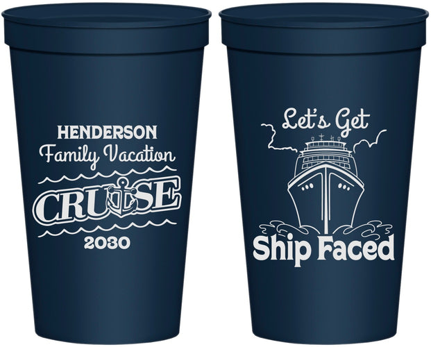 Personalized Family Vacation 22 oz Stadium Cups - Cruise | 180038