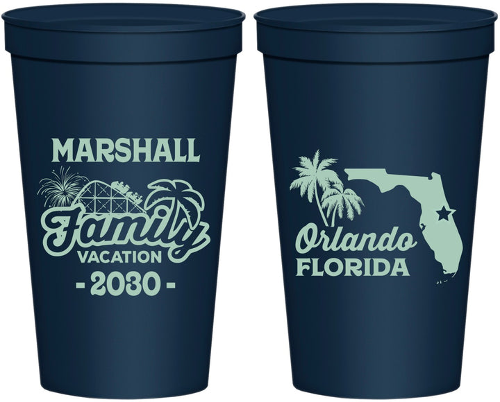 Personalized Family Vacation 22 oz Stadium Cups - Orlando | 180043