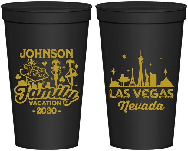 Personalized Family Vacation 22 oz Stadium Cups - Las Vegas | 180048
