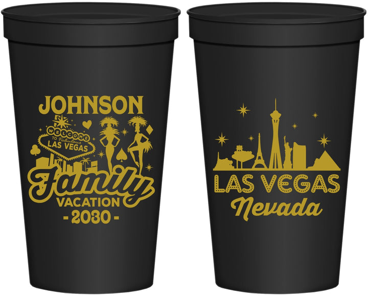 Personalized Family Vacation 22 oz Stadium Cups - Las Vegas | 180048