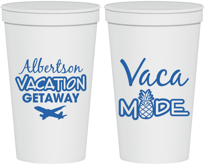 Personalized Family Vacation 22 oz Stadium Cups - Vacay Vibes Trip | 180055
