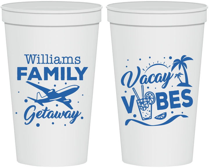 Personalized Family Vacation 22 oz Stadium Cups - Life Is Good At The Beach | 180058