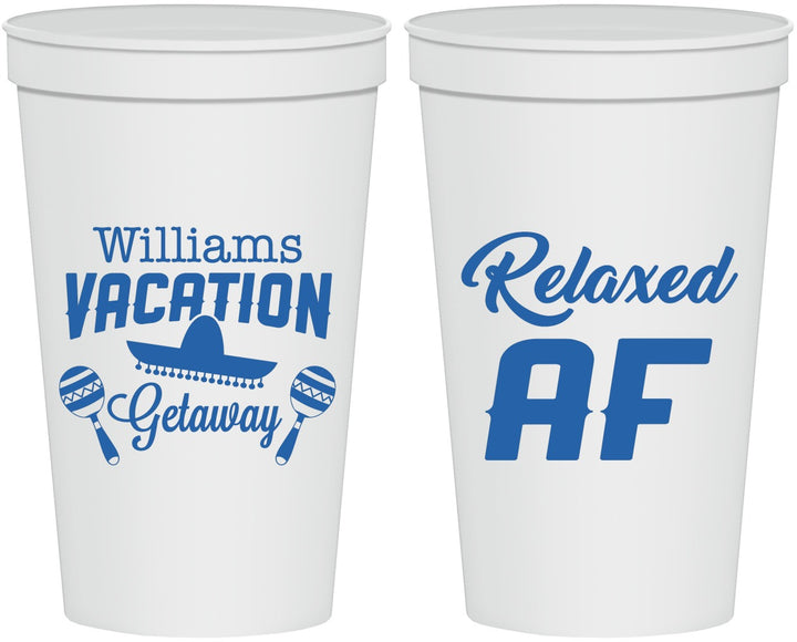 Personalized Family Vacation 22 oz Stadium Cups - Beach | 180059