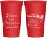Personalized Wedding 22 oz Stadium Cups - North Carolina | 182