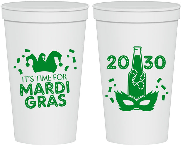 Personalized Mardi Gras 22 oz Stadium Cups - New Orleans | 190003