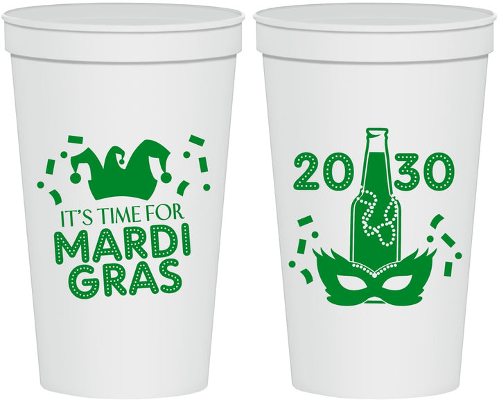 Personalized Mardi Gras 22 oz Stadium Cups - New Orleans | 190003