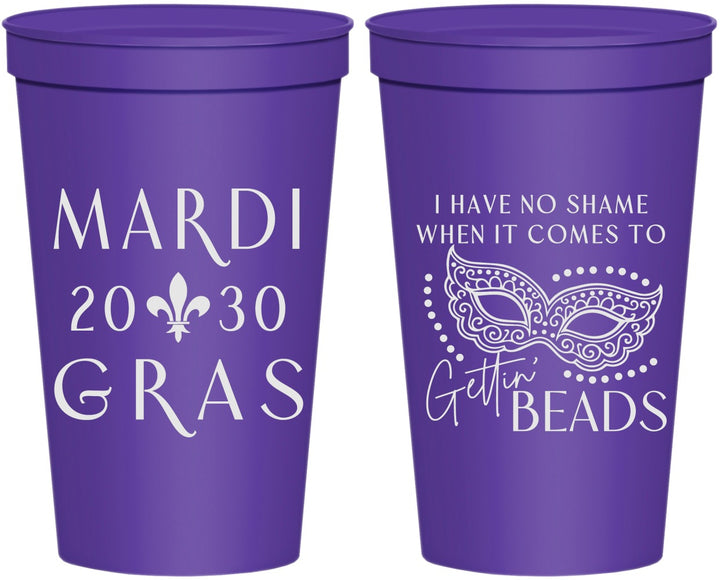 Personalized Mardi Gras 22 oz Stadium Cups - Nola New Orleans | 190006