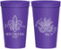 Personalized Mardi Gras 22 oz Stadium Cups - Fleur De Lis | 190010