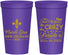 Personalized Mardi Gras 22 oz Stadium Cups - Fleur De Lis | 190013