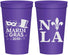 Personalized Mardi Gras 22 oz Stadium Cups - Nola Fleur De Lis | 190014