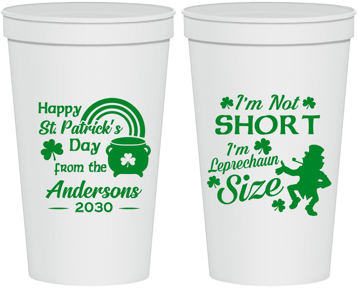 Personalized St Patricks Day 22 oz Stadium Cups - Leprechaun | 200001