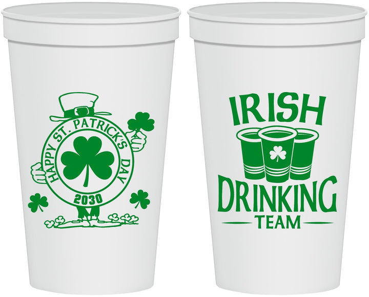 Personalized St Patricks Day 22 oz Stadium Cups - Irish Drinking Team | 200006