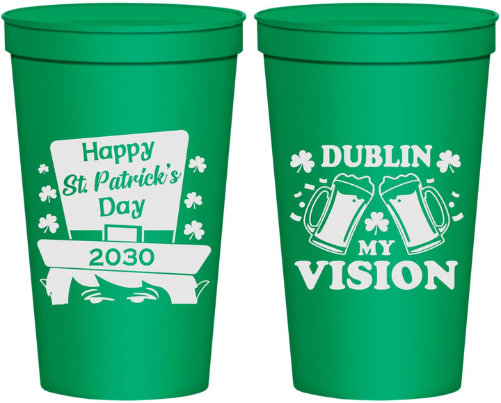 Personalized St Patricks Day 22 oz Stadium Cups - Dublin My Vision | 200016