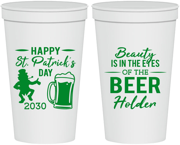 Personalized St Patricks Day 22 oz Stadium Cups - Leprechaun | 200019