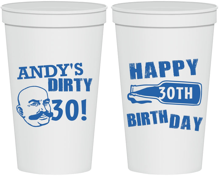 Personalized Birthday 22 oz Stadium Cups - 30th | 20012
